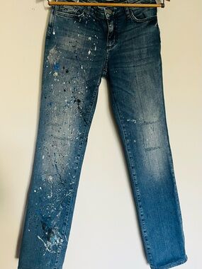 Similar to NUMBER (N)INE jeans in last pic these are Armani hand painted denim
